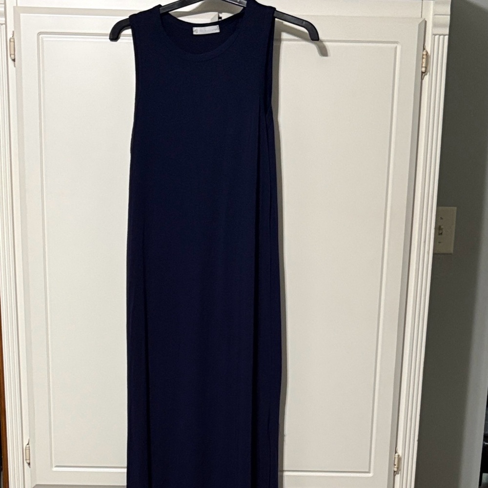 Sleeveless Navy Maxi Dress - Classic Tank Style